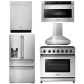 36 Inch Propane Gas Range, Range Hood, Microwave, Refrigerator, Dishwasher O52120