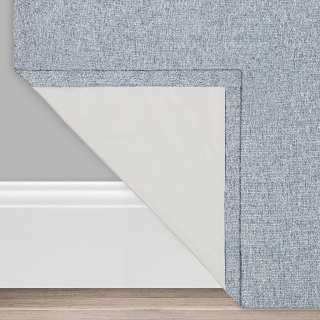 Denim Blue 100% Blackout Grommet Top Curtain Panel 40x84 W114