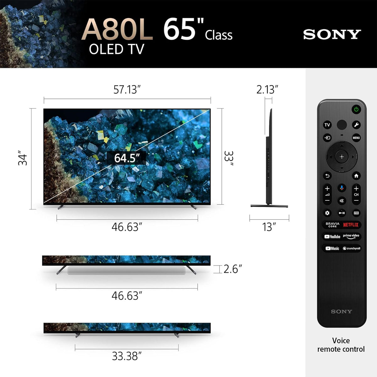 65 inch OLED 4K Ultra HD TV R644242