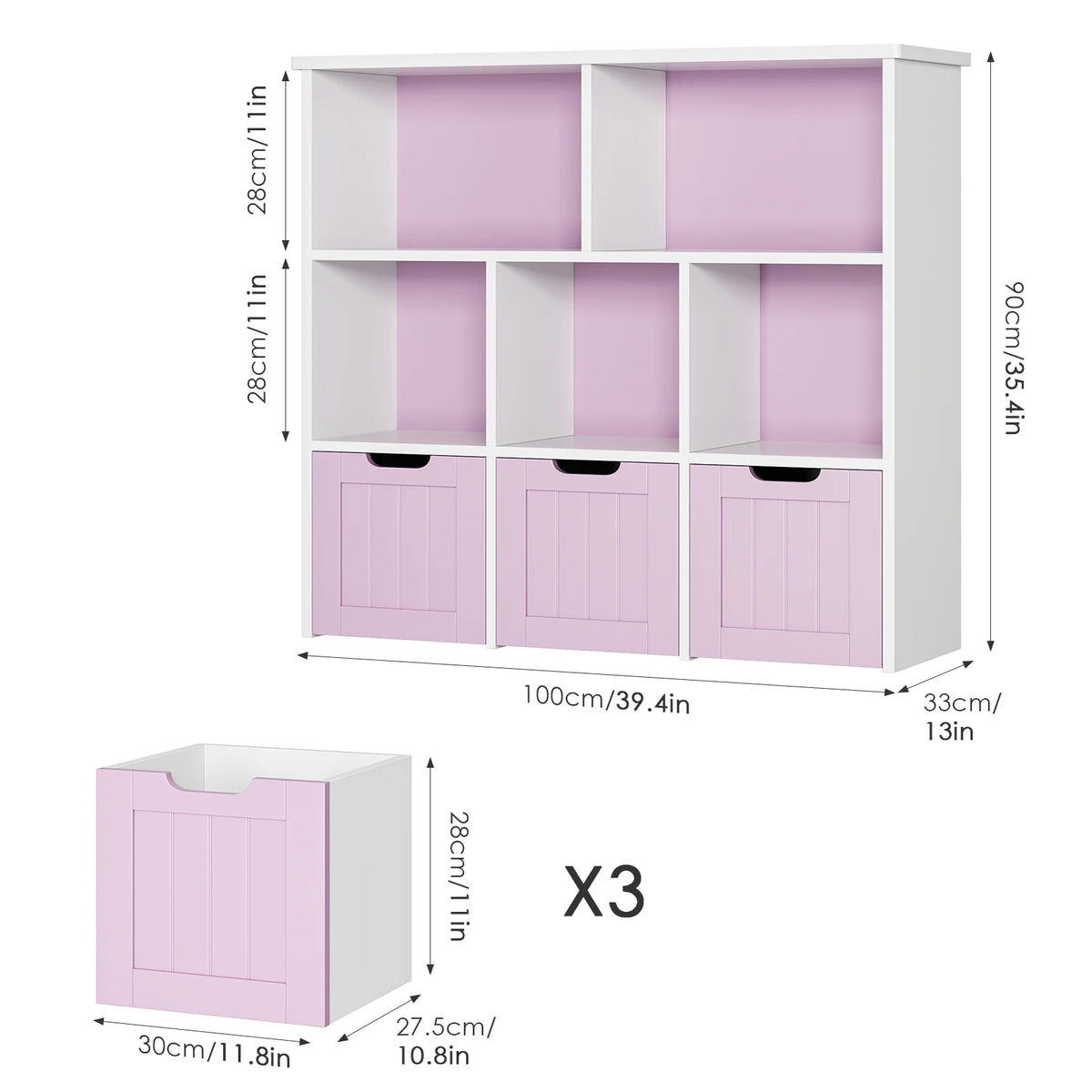 5 Cube Organizer with Drawers A381610