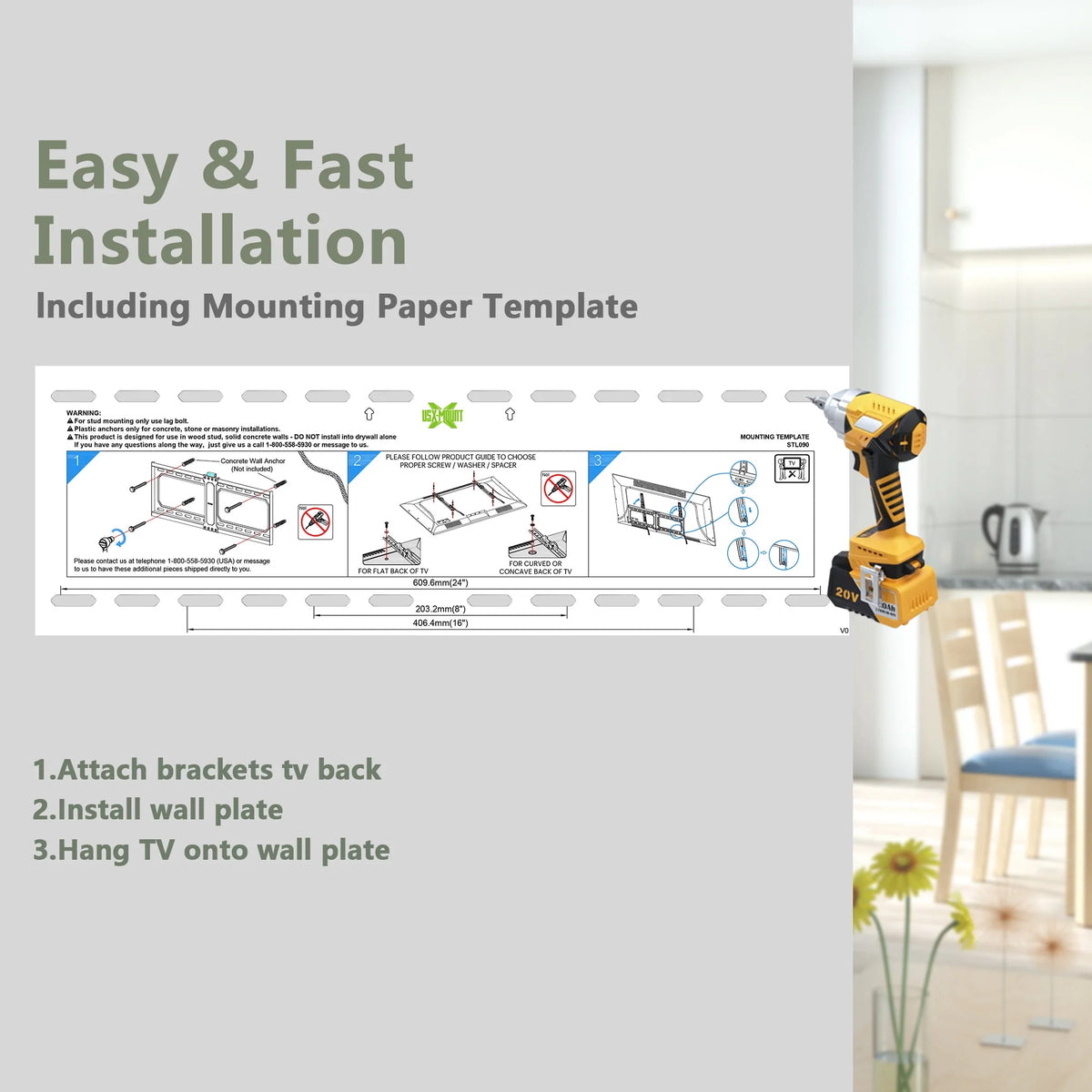 Large Tilting TV Wall Mount for 37-82 Flat Screen TVs V281