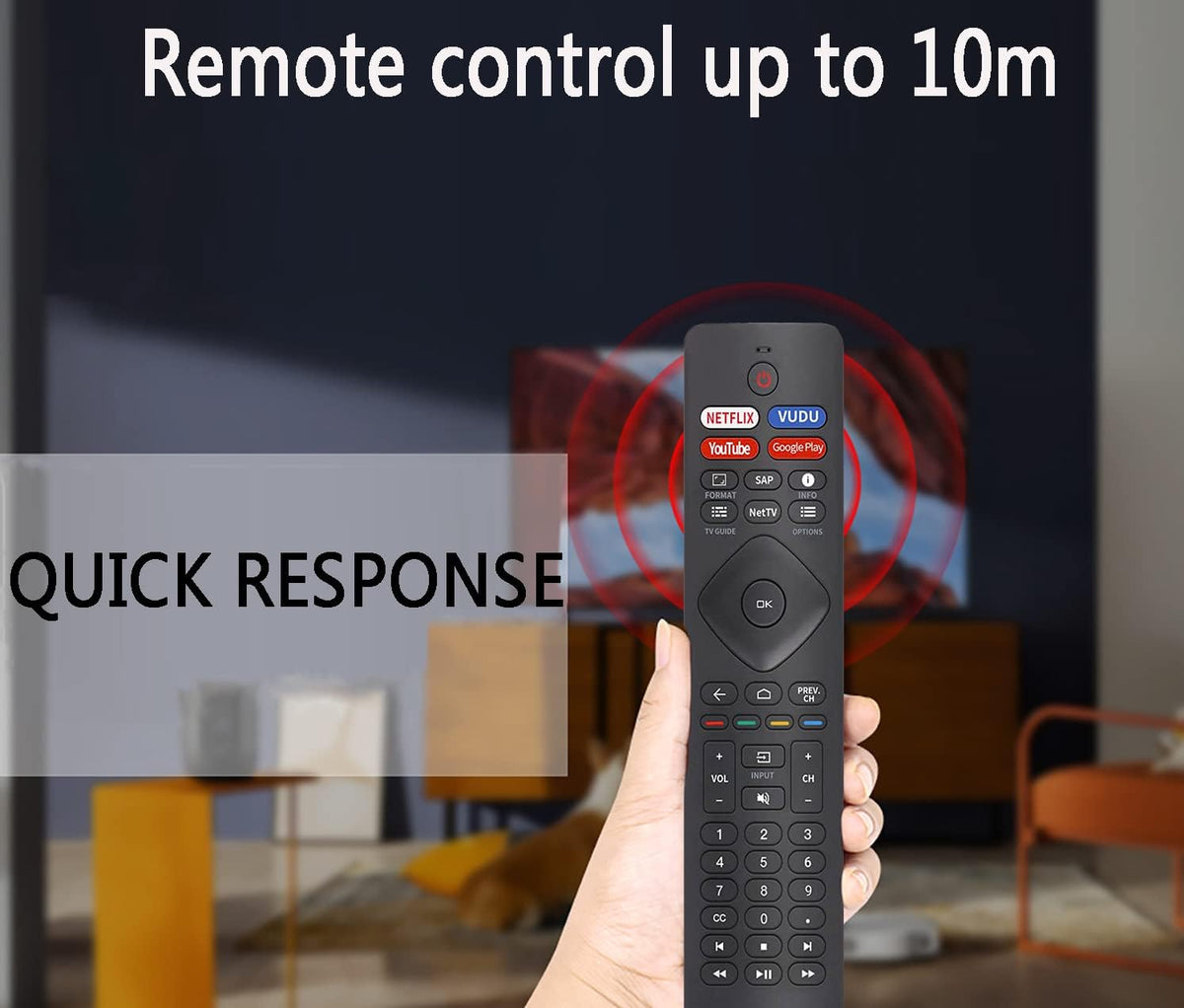 Universal Remote Replacement for Android Smart TV U622