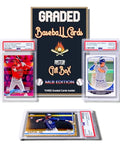 Three Graded Baseball Cards Gift Box K457