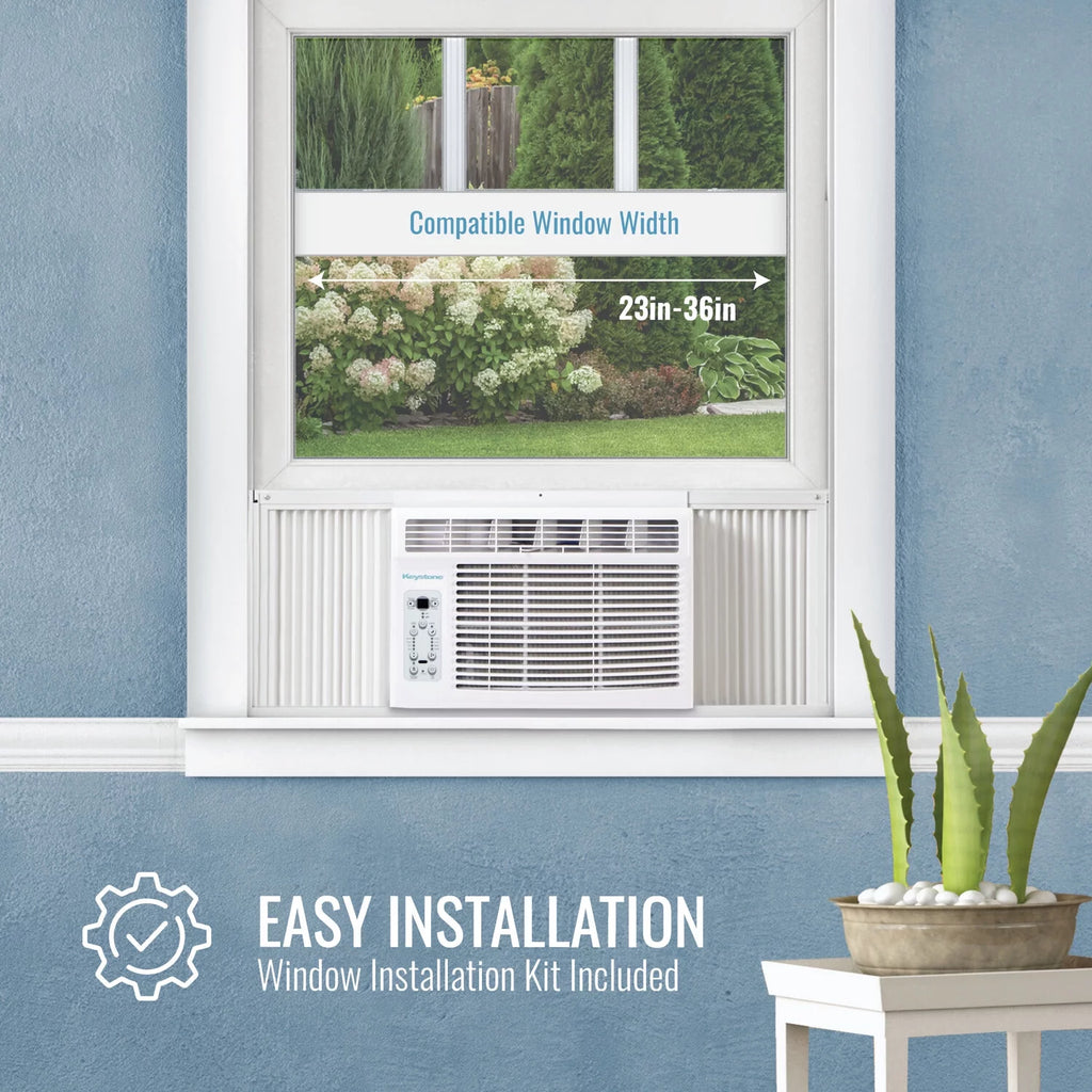 12,000 BTU 115-V Window Air Conditioner with Remote, White F89706