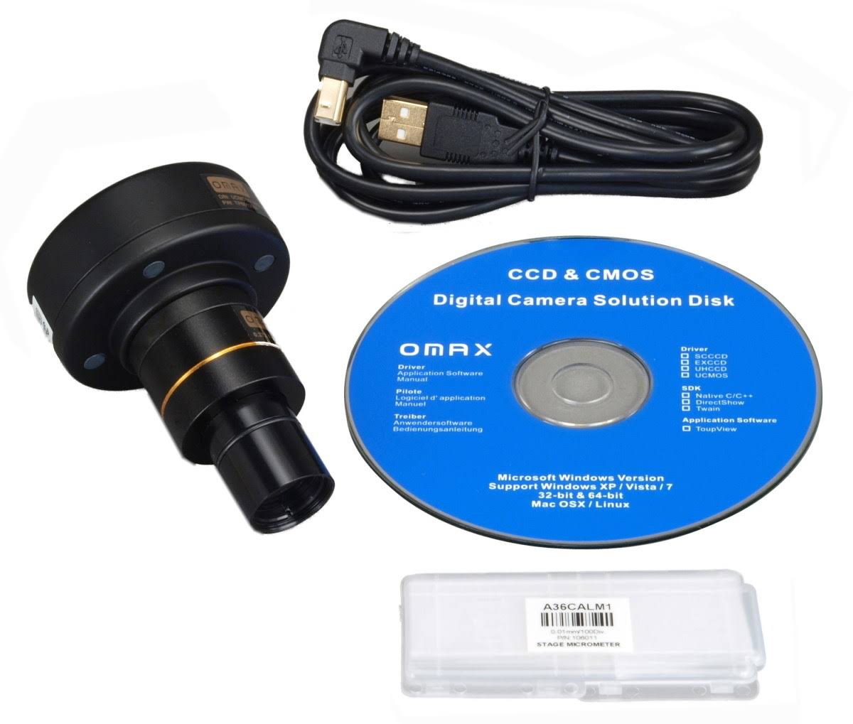 40X-2000X Trinocular Compound LED Microscope with 3MP USB Digital Camera M451
