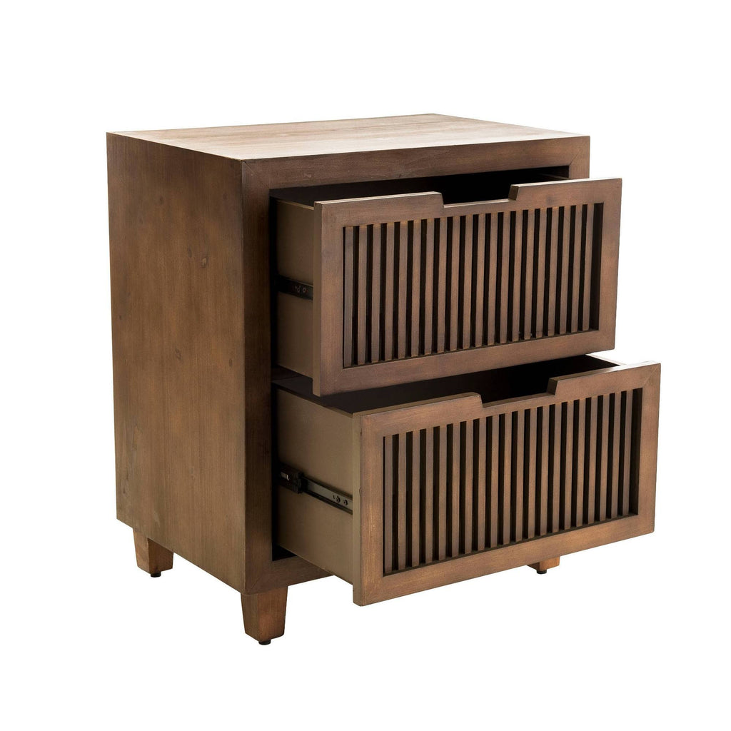 2 Drawer Cabinet Brown E7144