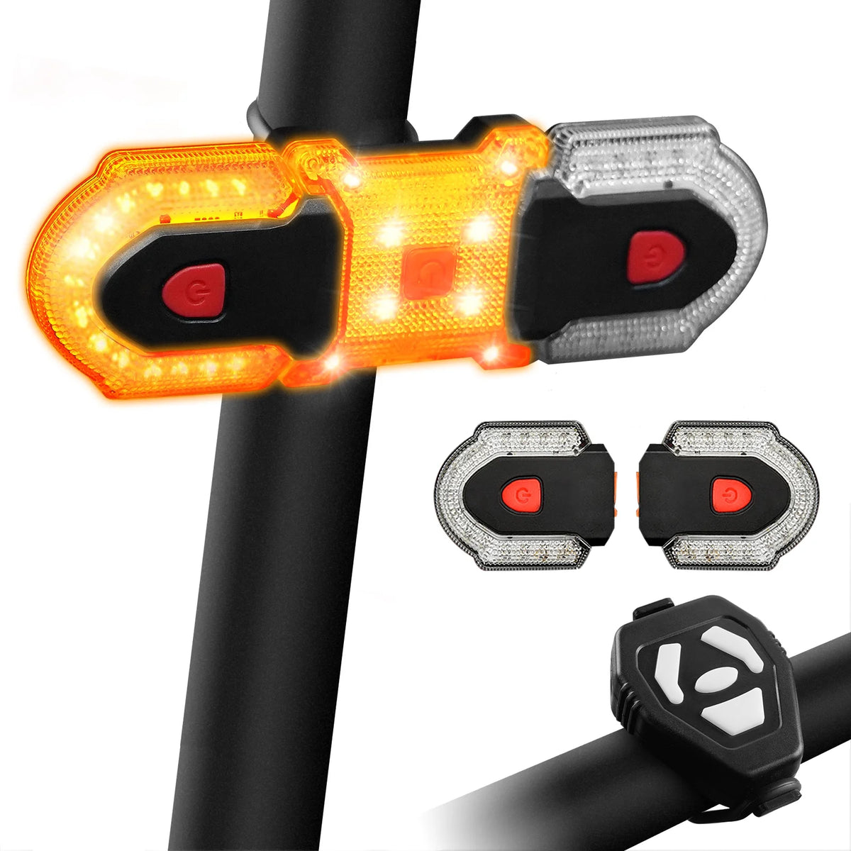 Wireless Control Bike Turn Signal Light Waterproof Front Rear Safety Warning Light D4263