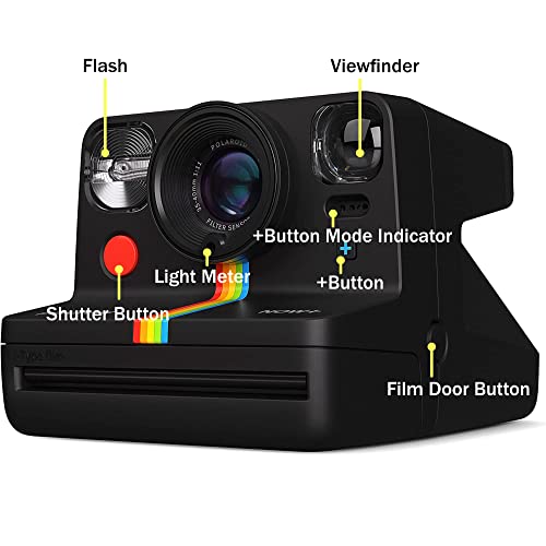 Black Instant Camera with Lens Filter Kit & Pouch X98999