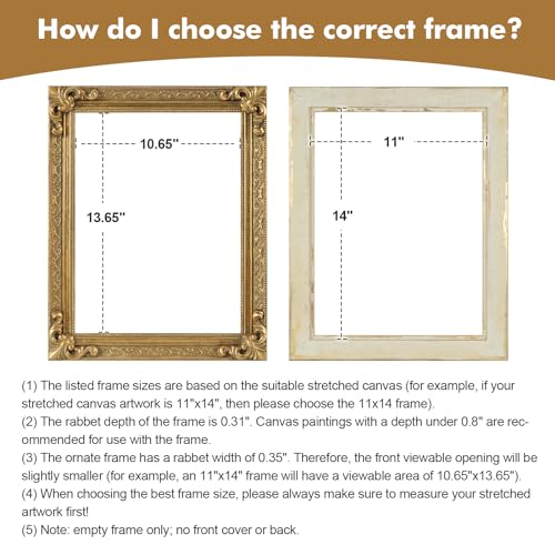 Black 12x16 Wood Canvas Frame M6602