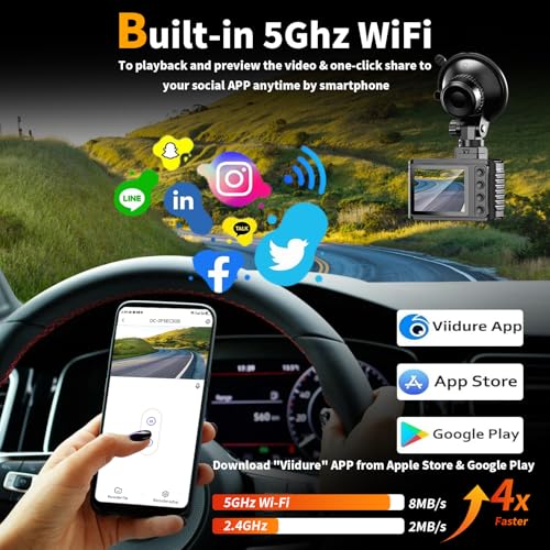 4K Dual Channel Dash Cam with 64GB Card R979574