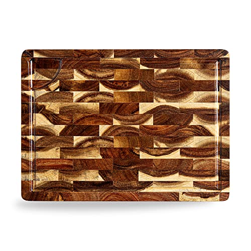 Acacia Wood Cutting Board 15"x11" 1.2" Thick D9209