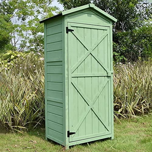 Brown Wooden Garden Shed with 3 Shelves Z4048