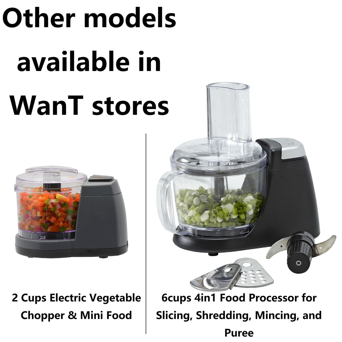 2 Cups Electric Vegetable Chopper & Mini Food Processor Z481366