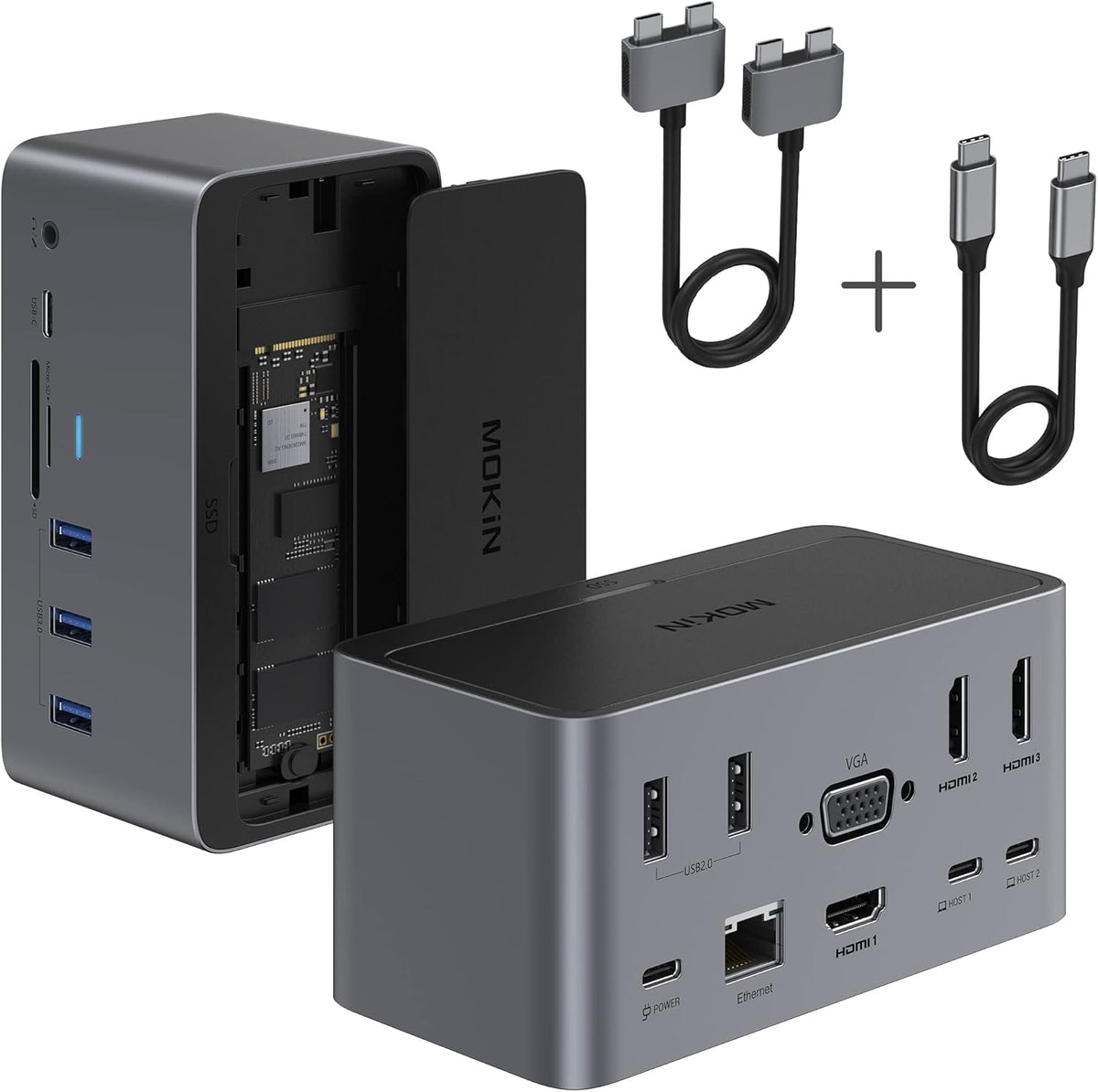 18in1 USB C Docking Station with SSD Enclosure U290777