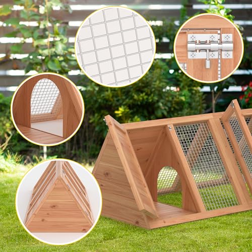 Wooden Chicken Coop with Ventilating Wire Q4774