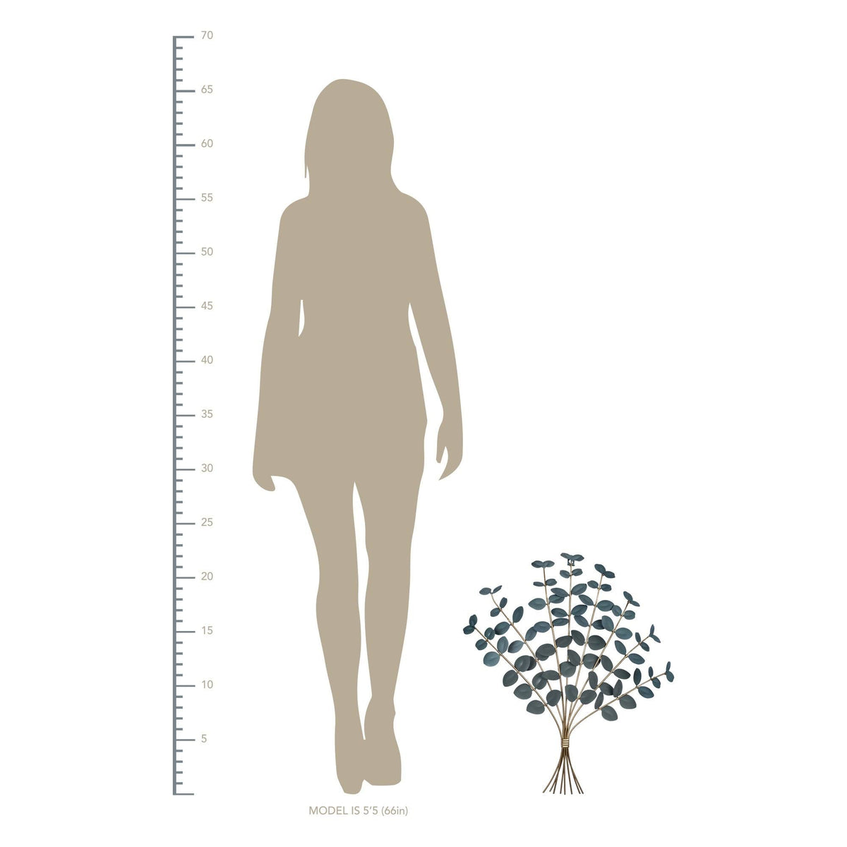 Metal Eucalyptus Bouquet Wall Decor G57324
