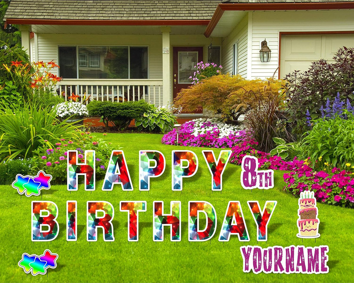 Happy Birthday Lawn Signs 13 Inch 18 Inch I50054