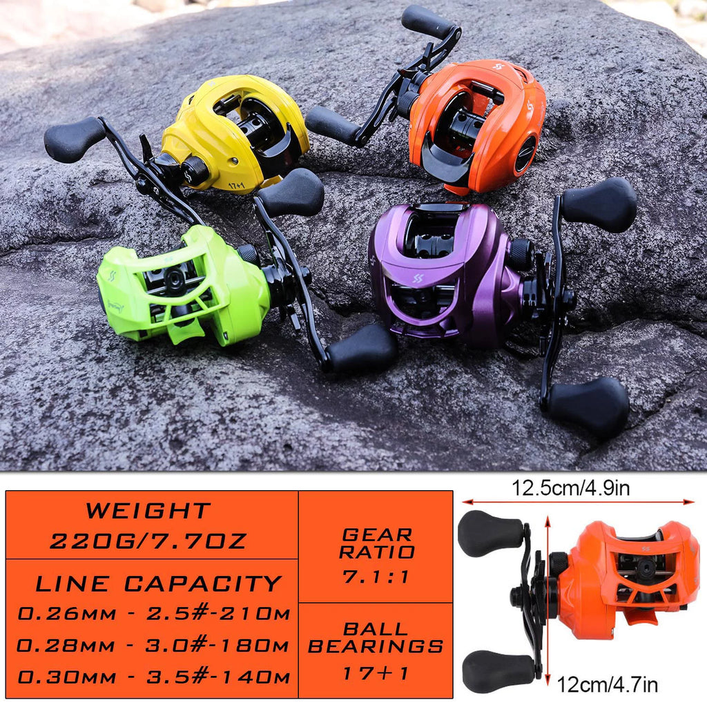 7.1:1 High Speed Baitcasting Fishing Reel B970900