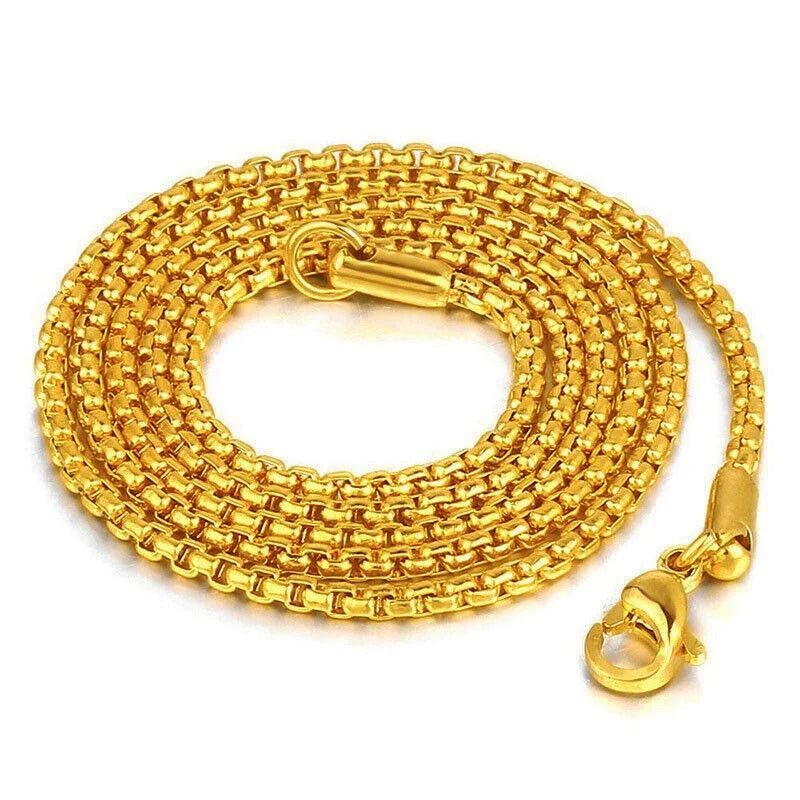 18k Gold Figaro Chain Necklace with Dragon Pendant C64447