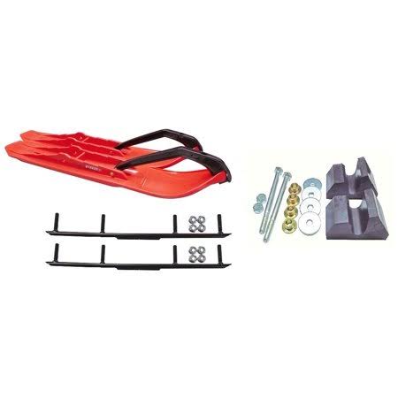 Red XCS Snowmobile Skis Complete Kit Y77575