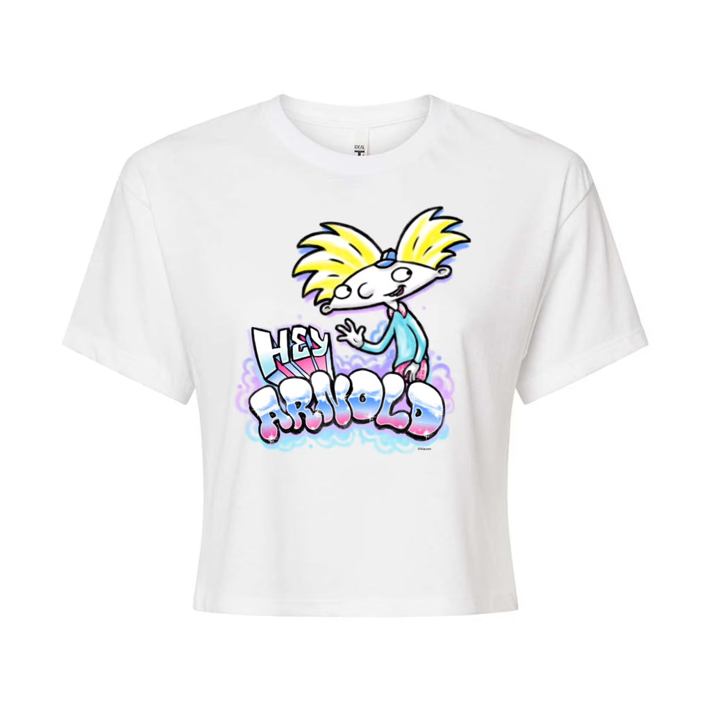 Juniors Cropped Cotton Blend T-Shirt X2723