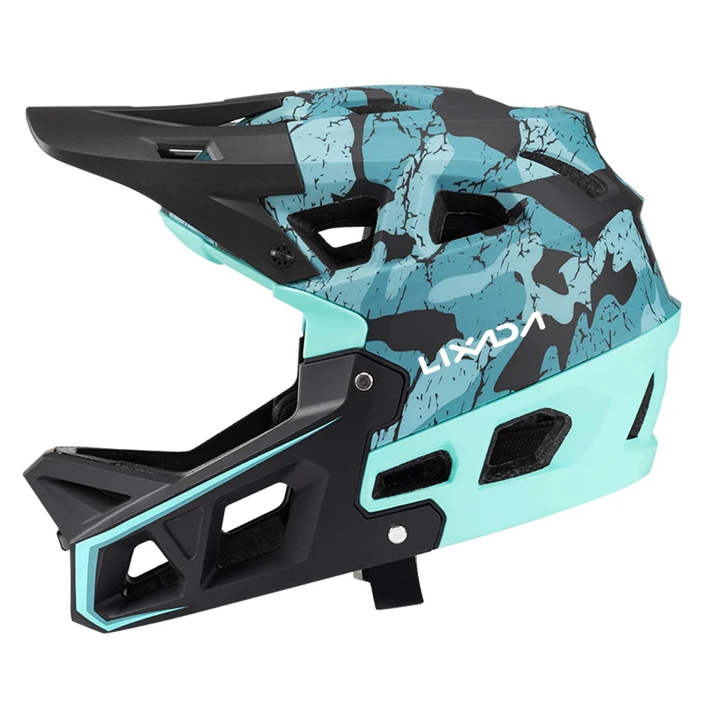 Full Face MTB Helmet with Visor, 59 61cm Head Circumference O811