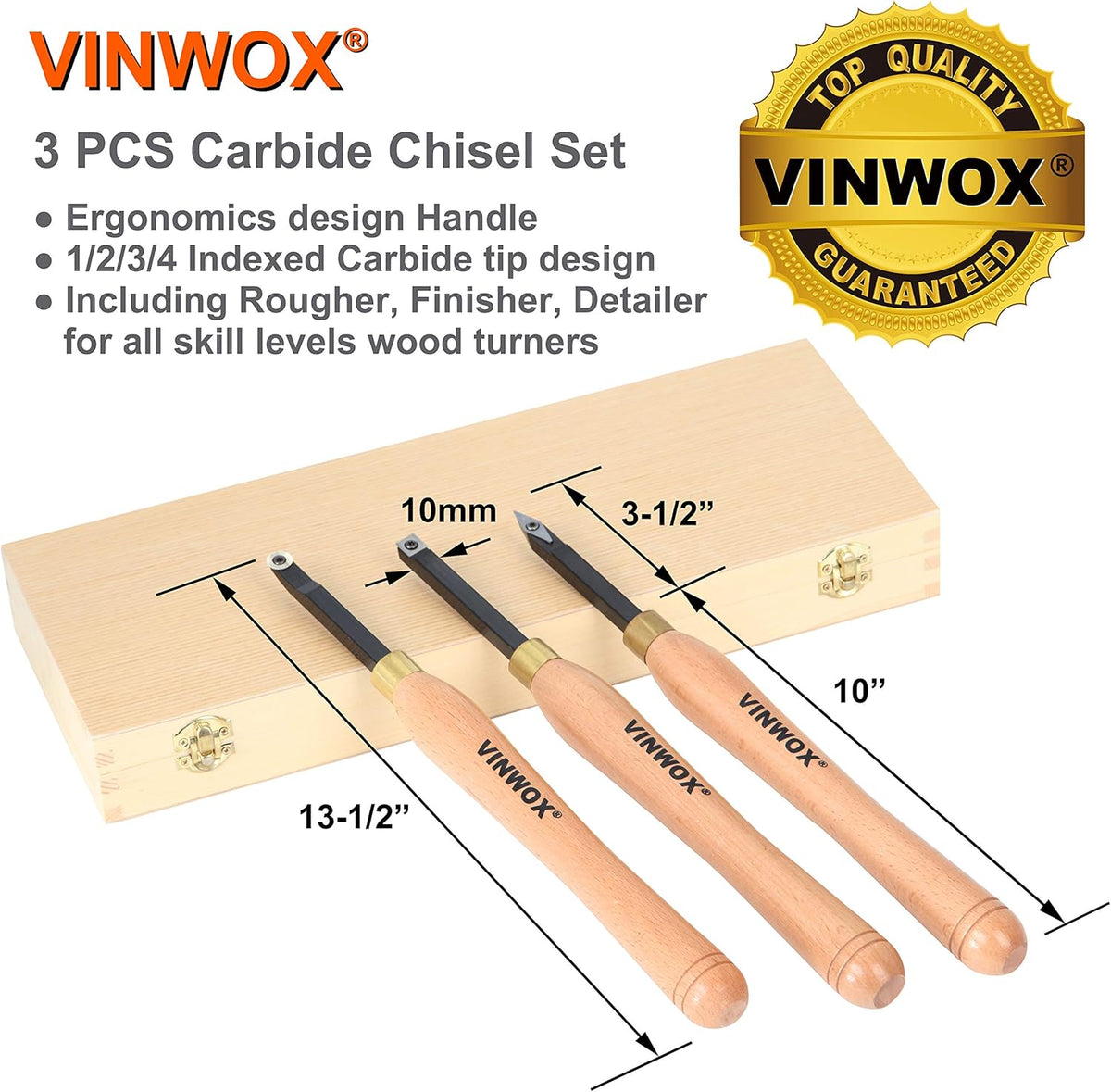 3 PCS Carbide Wood Lathe Turning Tool Set S215