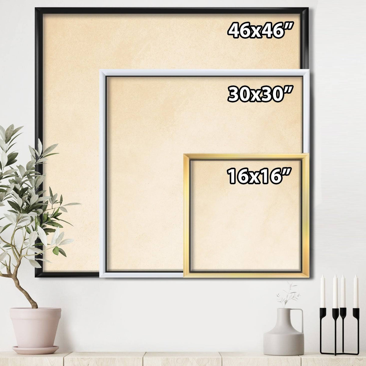 Framed Canvas Blue 30 in. Wide x 30 in. High D47182