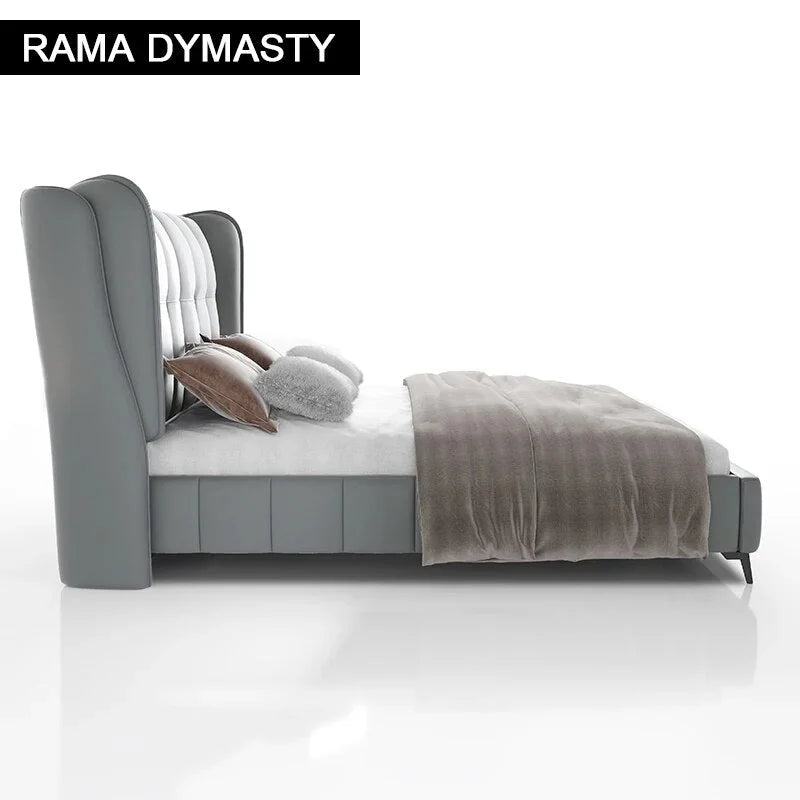 Genuine Leather King Queen Size Bed Q1108