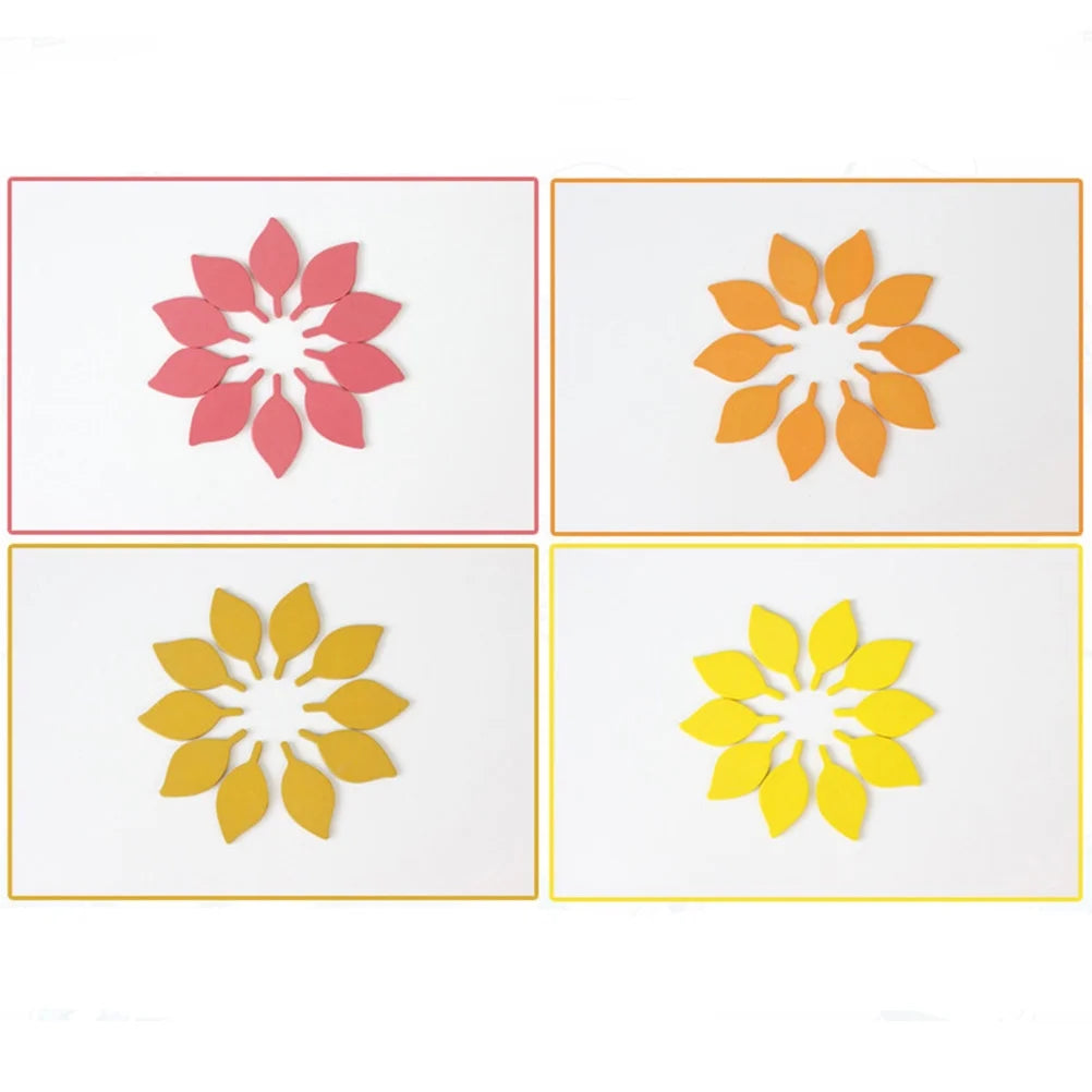 1 Set Wooden Tree Blocks with Leaves 3D Building Toy (Yellow) Y744561