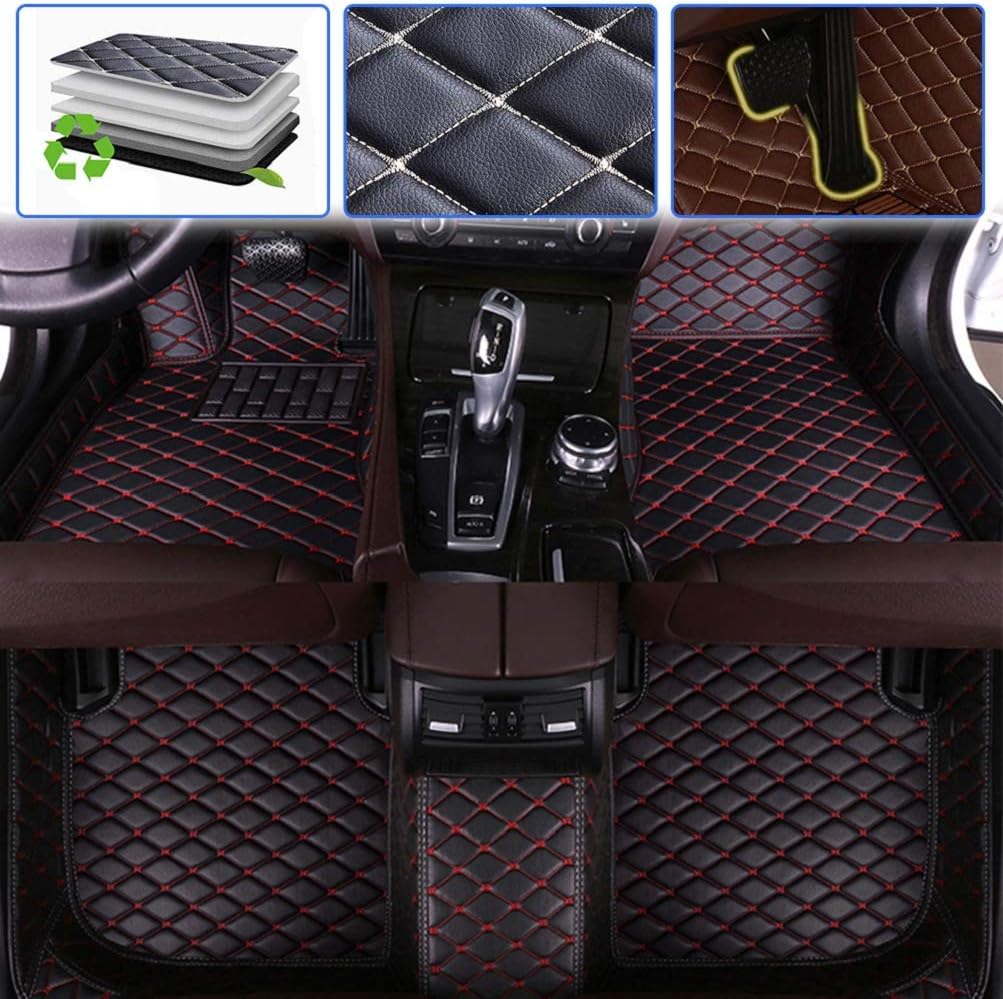 Black Beige Waterproof Anti-Skid Full Coverage Car Floor Mats T484