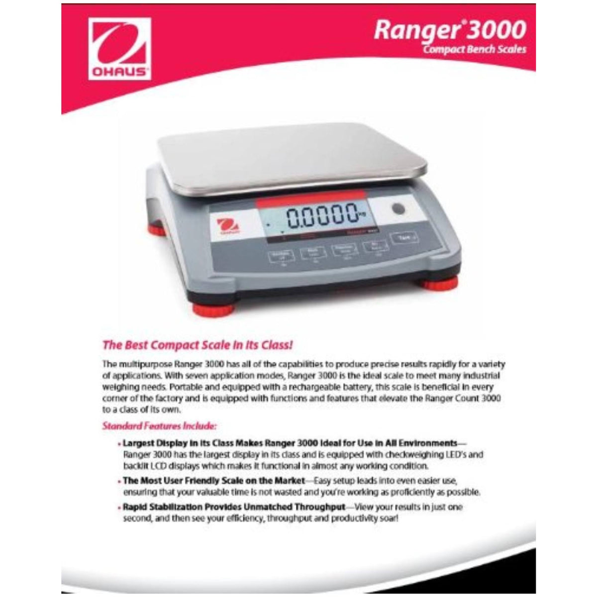 30 lbs Compact Bench Scale T273
