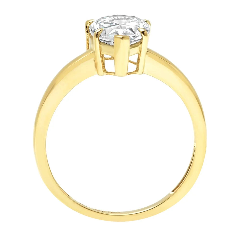 18K Yellow Gold Solitaire Engagement Ring L7058