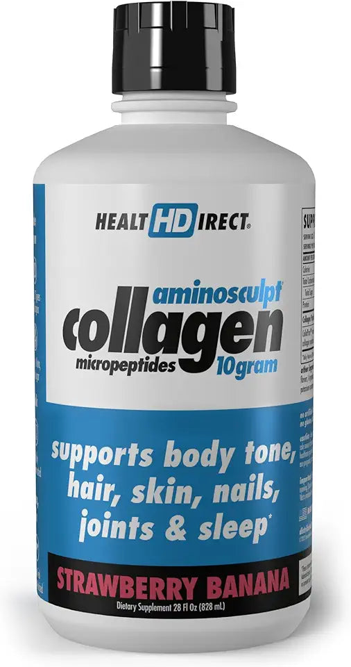 Liquid Collagen Micropeptides 28 FL Oz Strawberry Banana Y55737