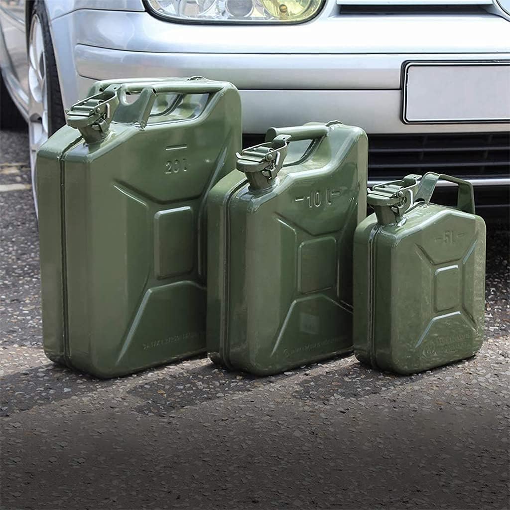 20L 5 Gallon Metal Gas Can Green with Spout System U535056