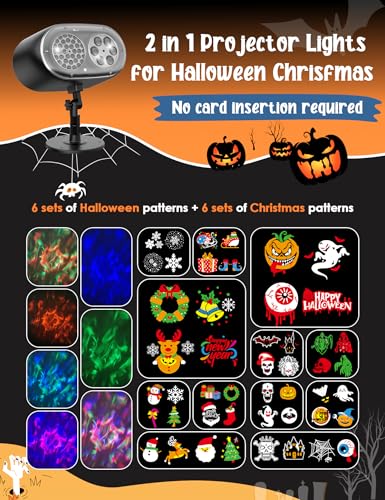 12-in-1 Outdoor Waterproof Holiday Projector Lights N483320