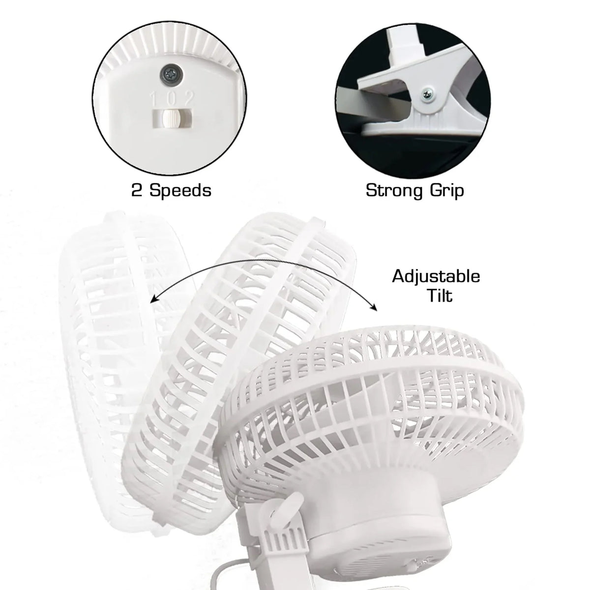 18 Inch Oscillating Wall Mount Fan White N691