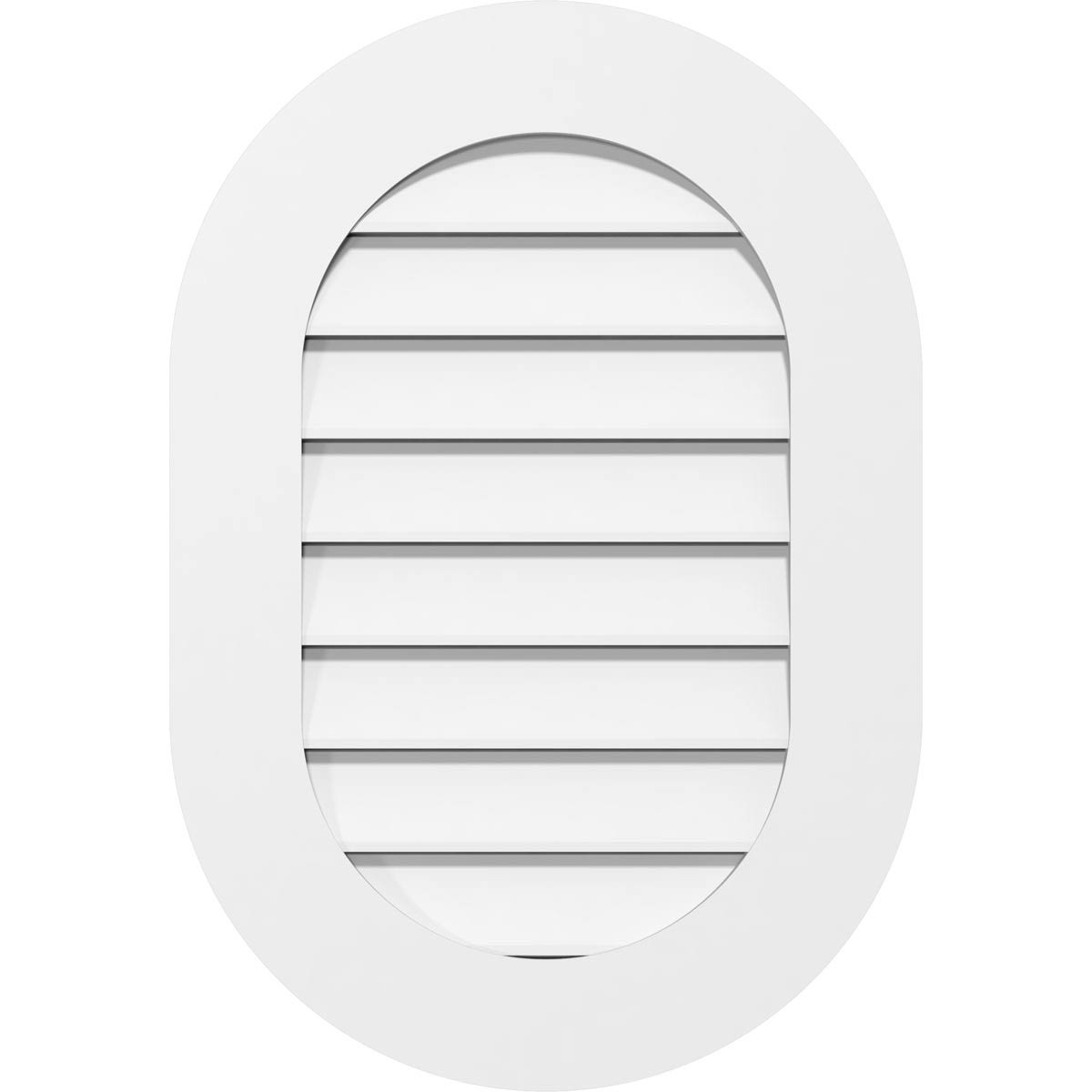 18x22W x 38x22H Vertical Round Ended Surface Mount PVC Gable Vent J111990