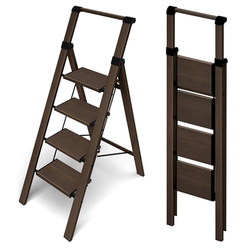 3 Step Foldable Aluminum Step Ladder with Handgrip D507875