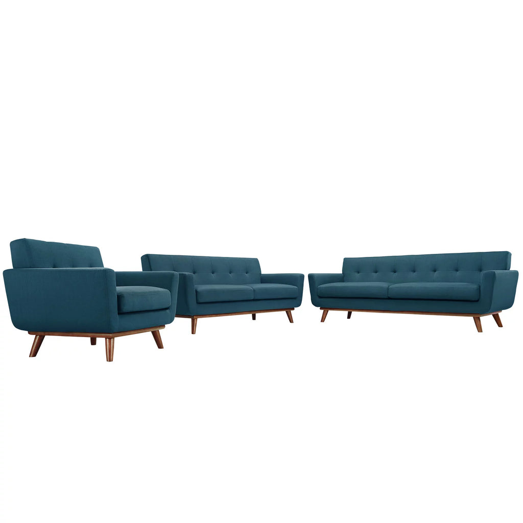 Azure Sofa Loveseat and Armchair Set of 3 U652