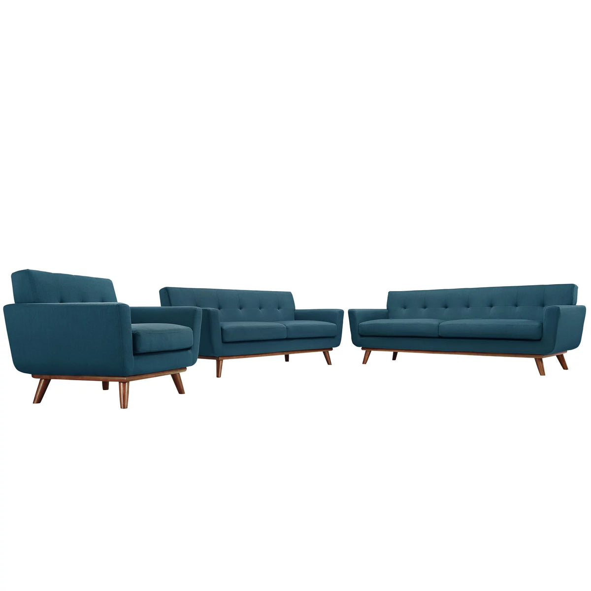 Azure Sofa Loveseat and Armchair Set of 3 U652
