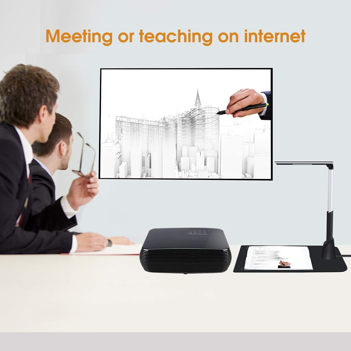 10MP CMOS Document Camera Scanner with LED Light and Microphone F6335