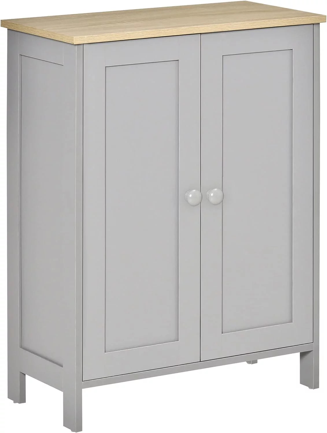 Grey Storage Cabinet with 2 Adjustable Shelves X513