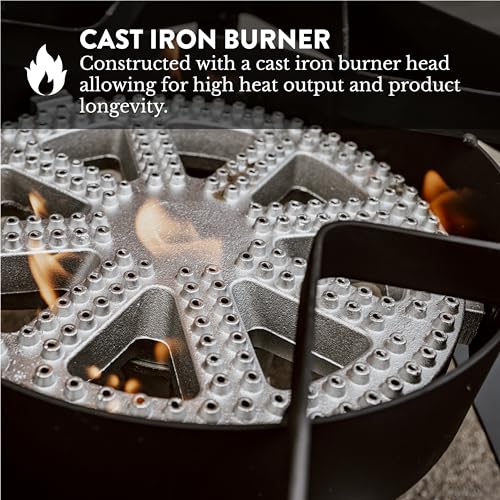 200K BTU Propane Burner with Adjustable 0-20Psi Regulator and Steel Braided Hose S66975