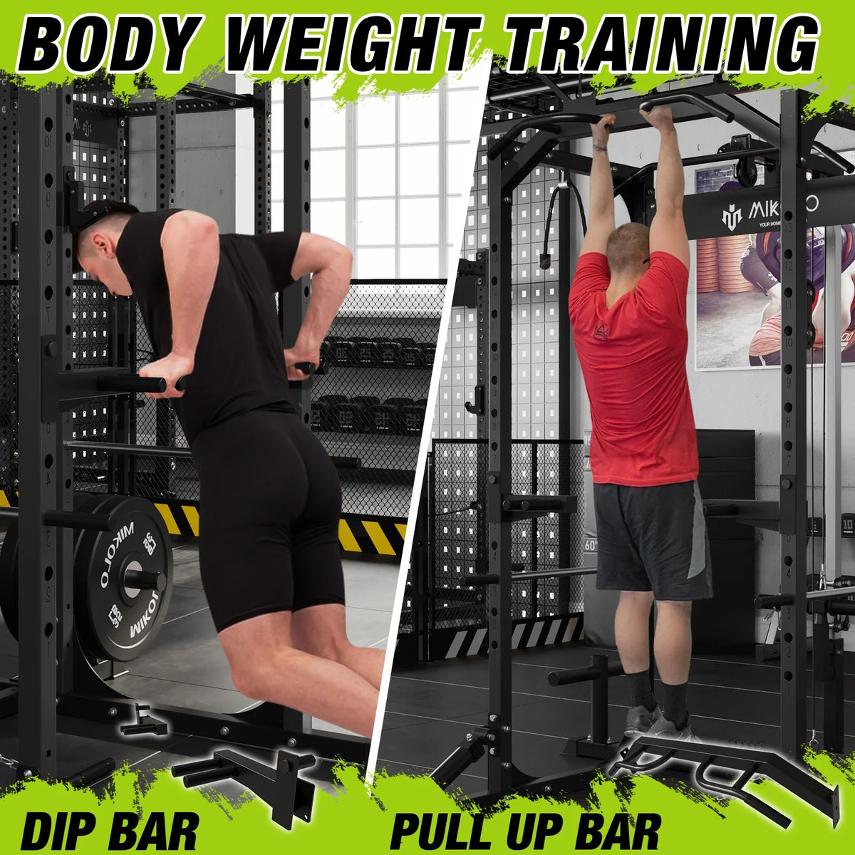 1200LBS Capacity Power Rack with LAT Pulldown System P7604