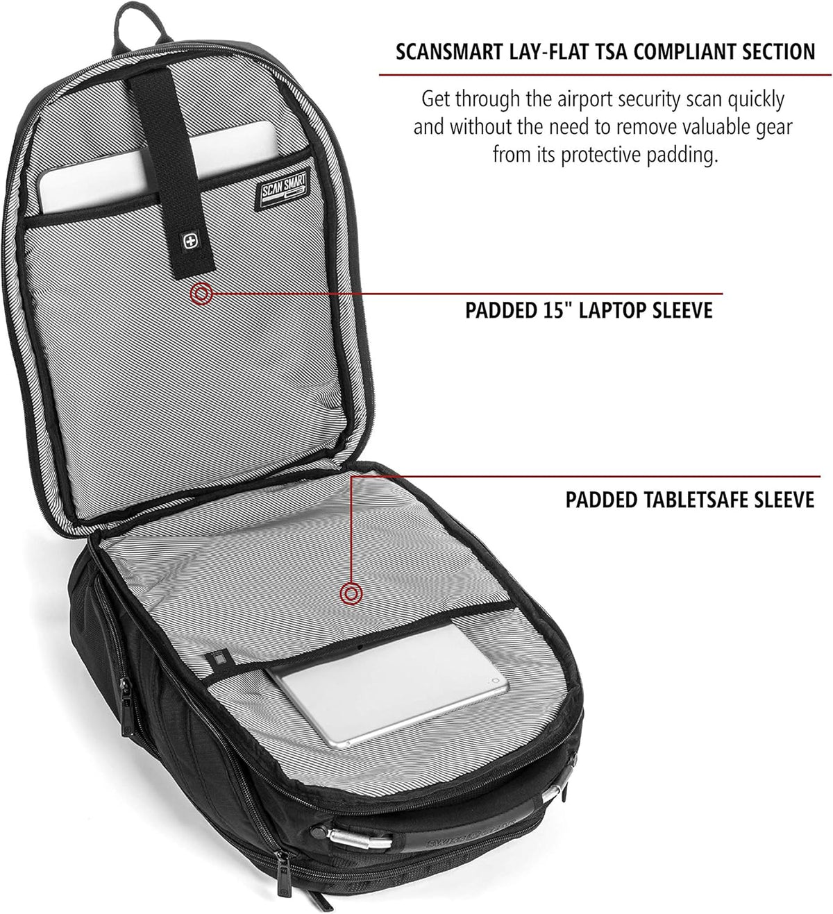 Black 17-Inch Laptop Backpack X10210