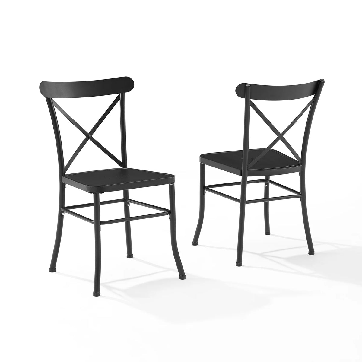 Black Metal Patio Dining Chair Set of 2 P616813