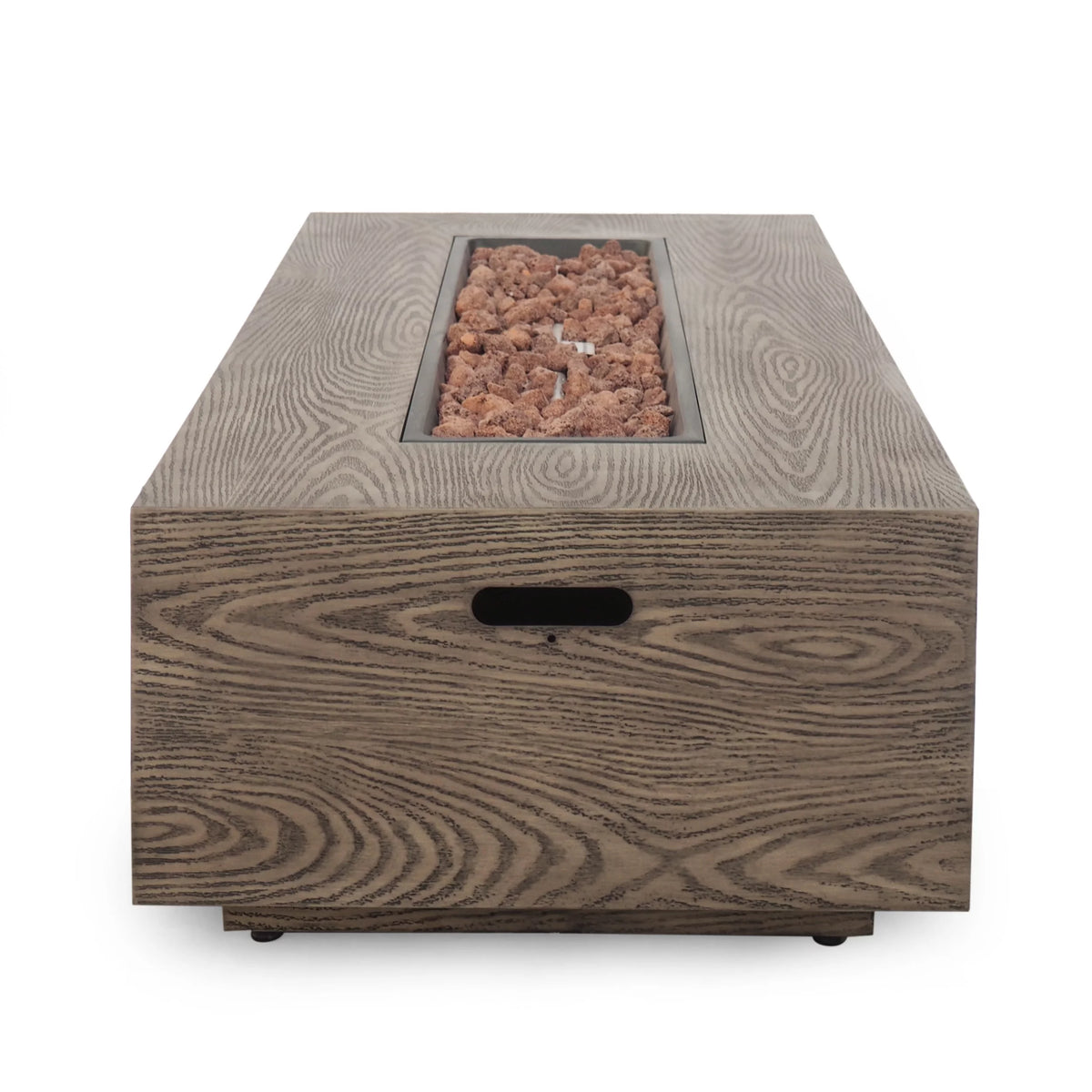Lightweight Concrete Outdoor 50,000 BTU Rectangular Fire Pit T790109