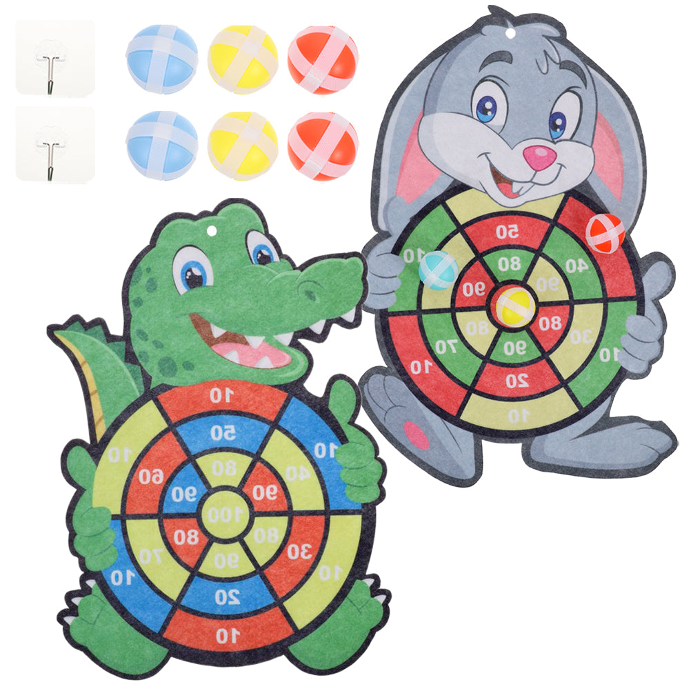 2 Sets Dart Board Game with Sticky Balls T246