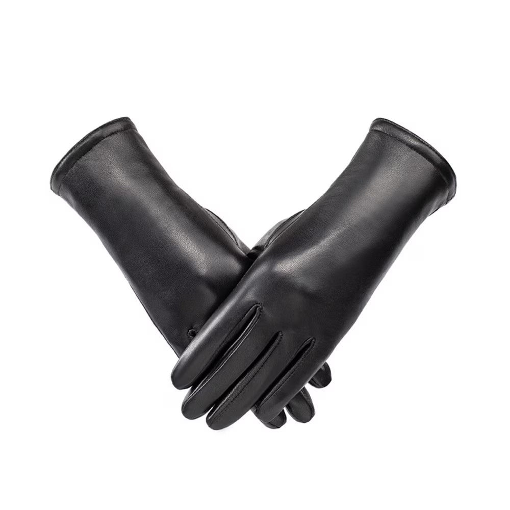 Single Leather Touch Screen Sheepskin Gloves D82582